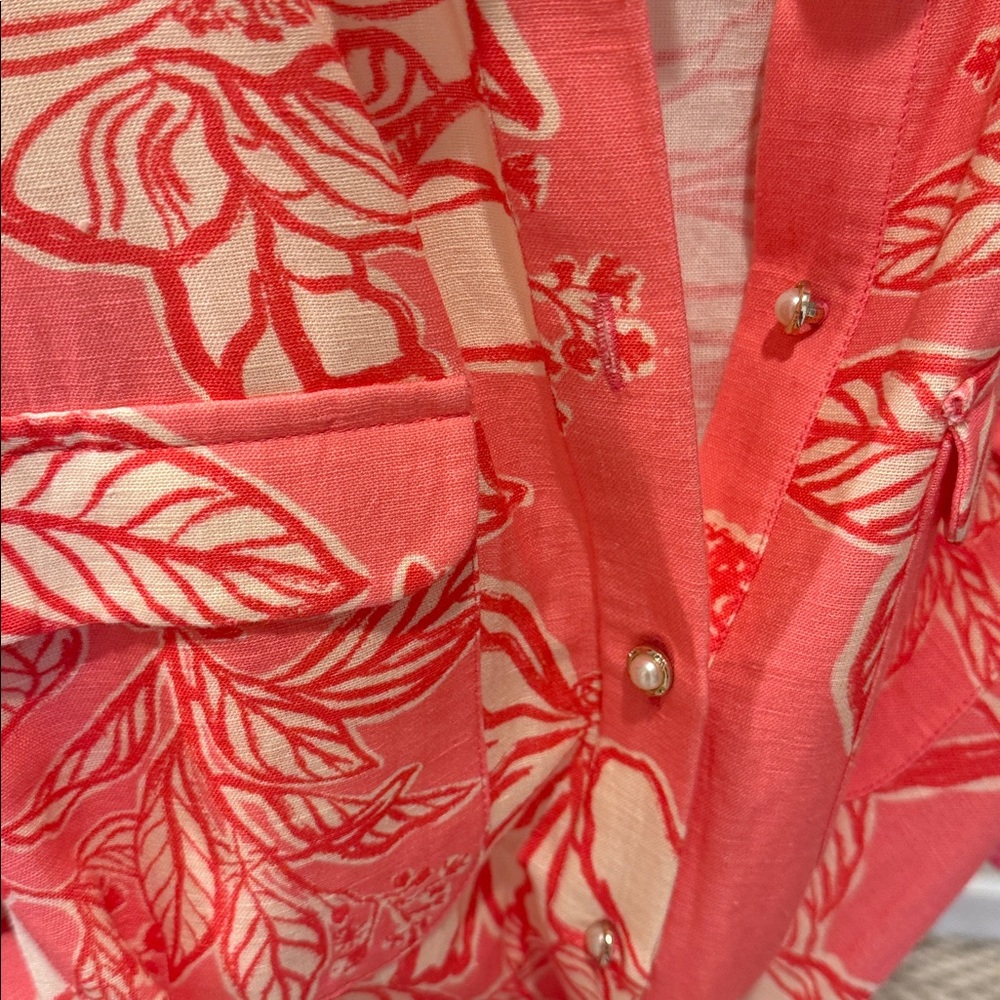 HEMANT & NANDITA Coral Floral Shirt - Picture 4 of 5